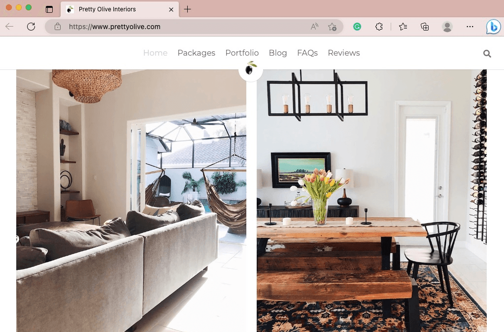 null Pretty Olive Design Website